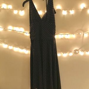 BCBG maxazria polka dot halter dress